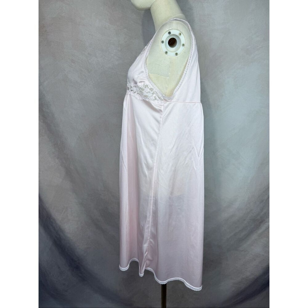 Vintage Barad & Co. Pink Baby Doll Lingerie Nightie Dress Large 100% Nylon - Picture 3 of 8
